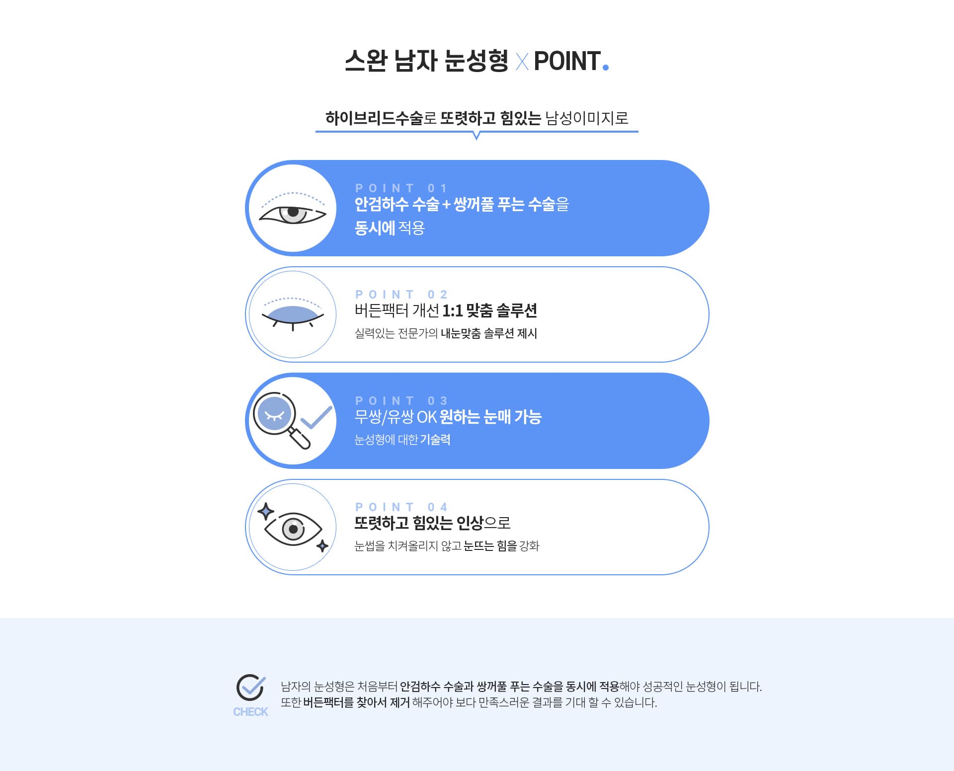 스완 남자 눈성형 ×POINT