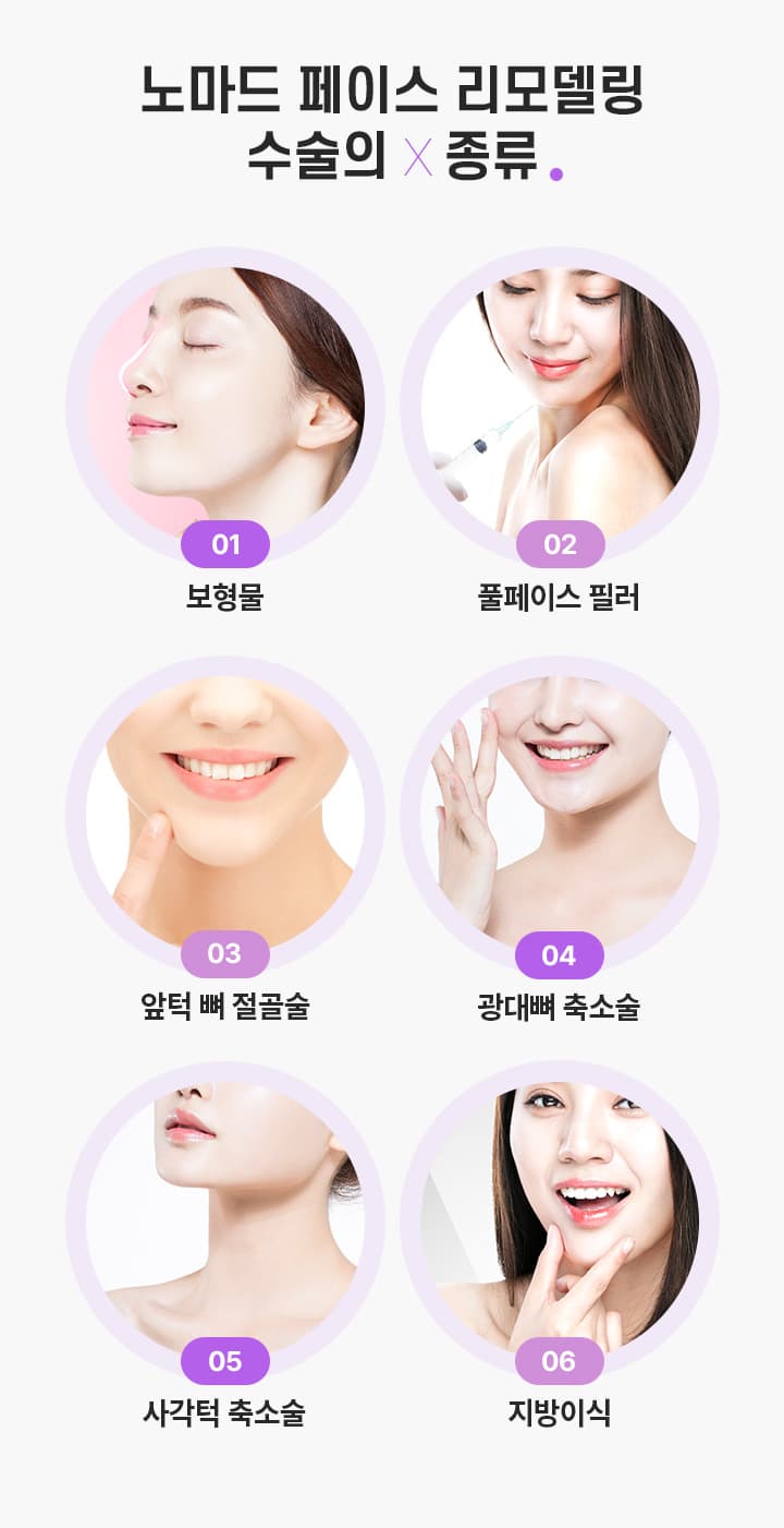 노마드 페이스 리모델링 수술의×종류
